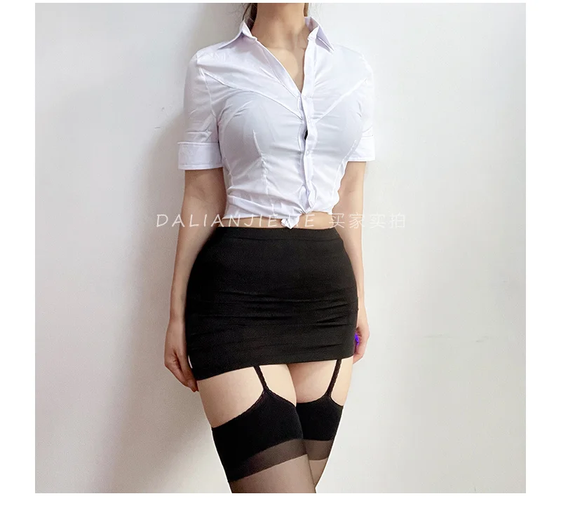 WOMENGAGA Sexy Back Mesh Lace Mini Miniskirt Black Transparent Slim Hip Wrap Mini Skirt Hot Sexy Korean JK Kawaii Skirts F8ZG