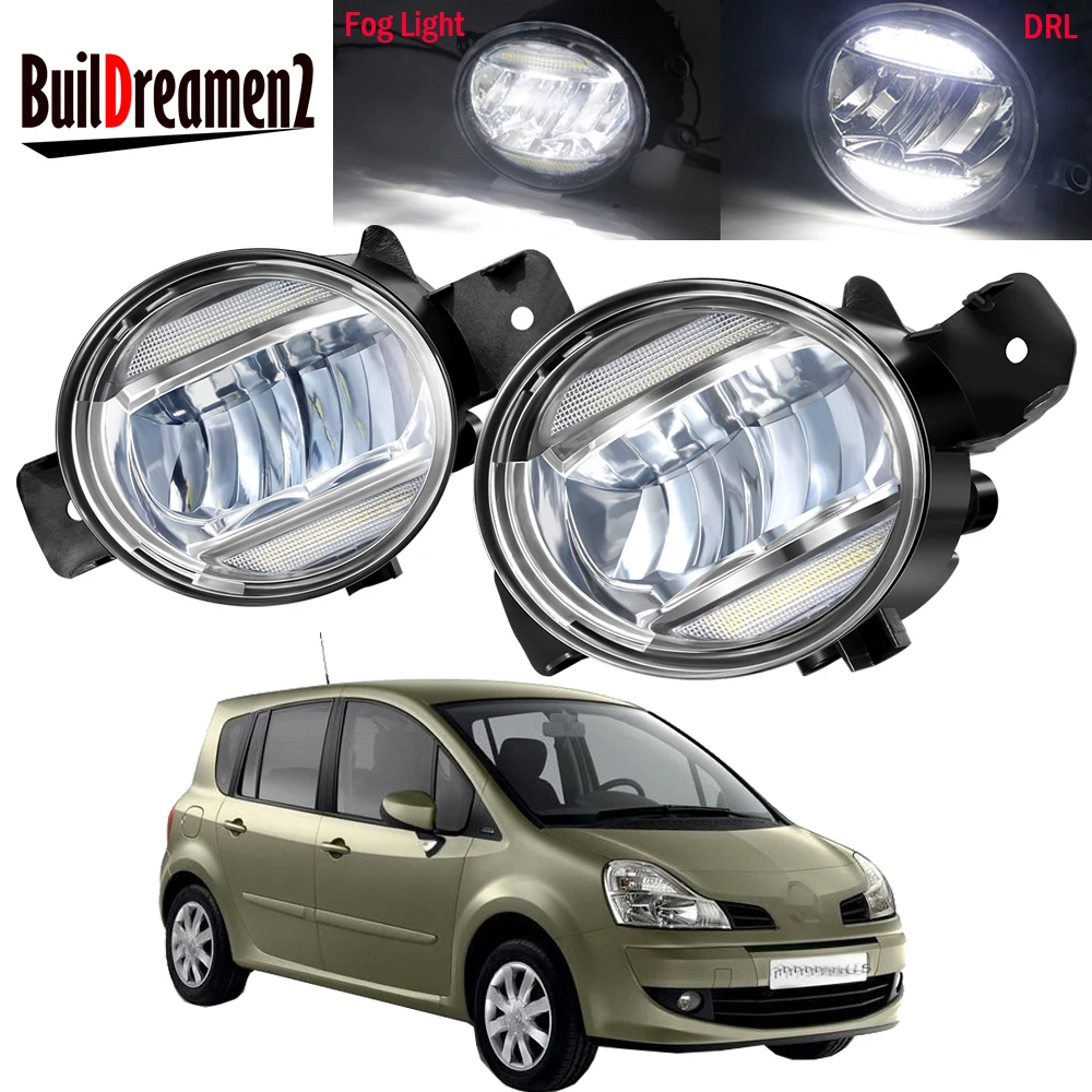 

2 в 1 30 Вт противотумансветильник ры в сборе для Renault Modus Grand Modus 2004-2013 Автомобильные Светодиодные ДХО противотуманные дневные ходовые огни 8000 лм H11 12 В Стайлинг