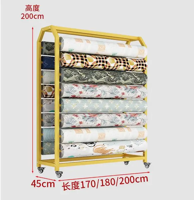Textile fabric display rack, fabric roll display rack, tablecloth fabric display rack, mobile island rack 2