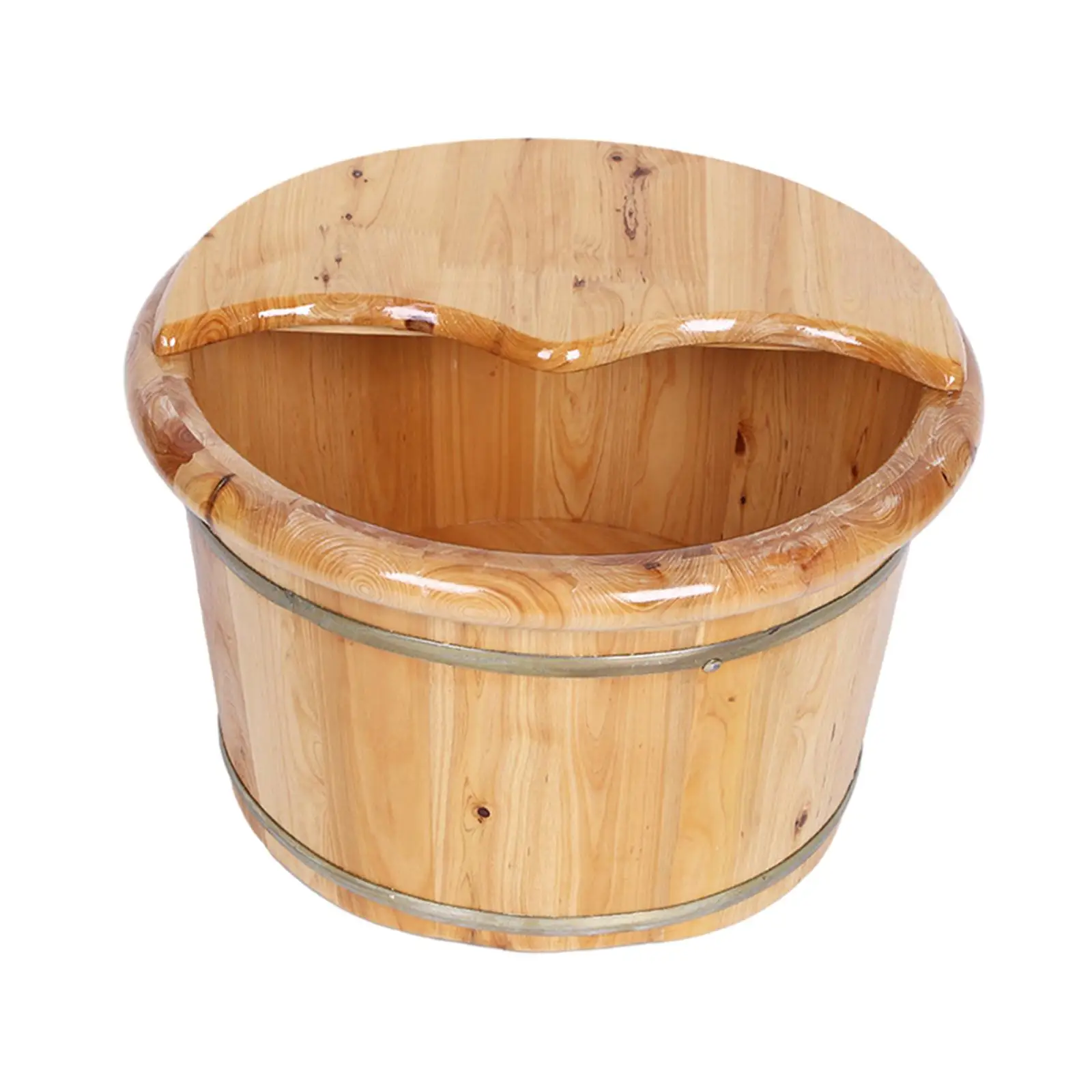 Portable Foot Bath Basin Foot Soaking Basin Wood Foot Footbath Bucket for Bathroom Outdoor Women and Men Soaking Feet Sauna Home