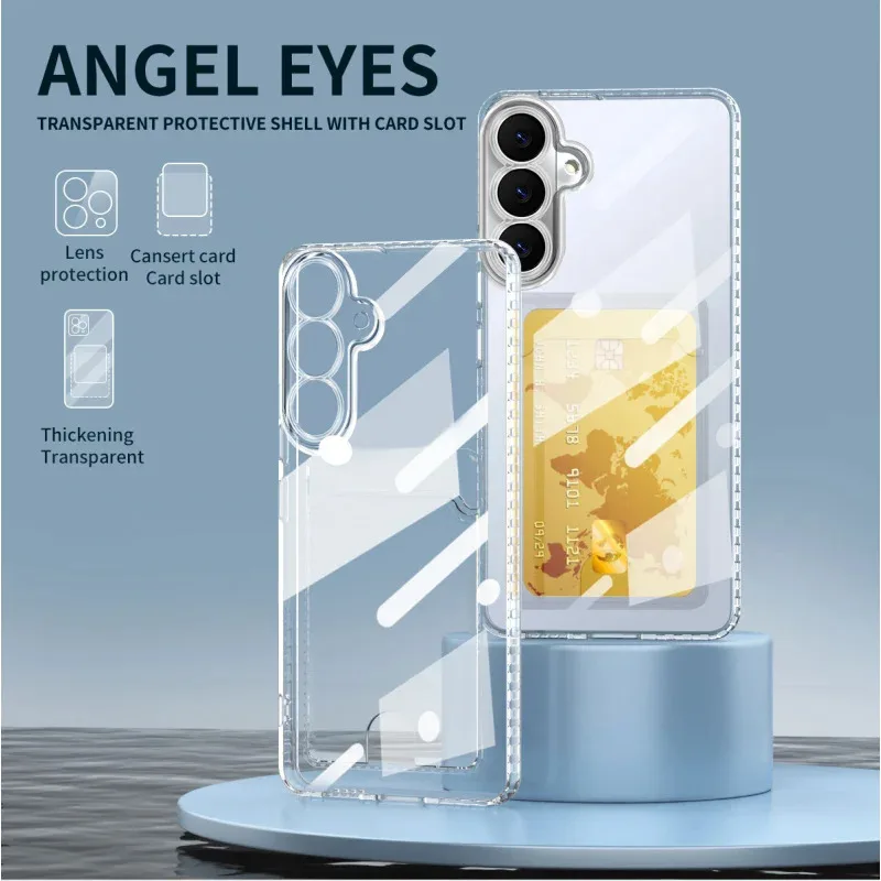 Clear Card Slot Holder Phone Case Shell -