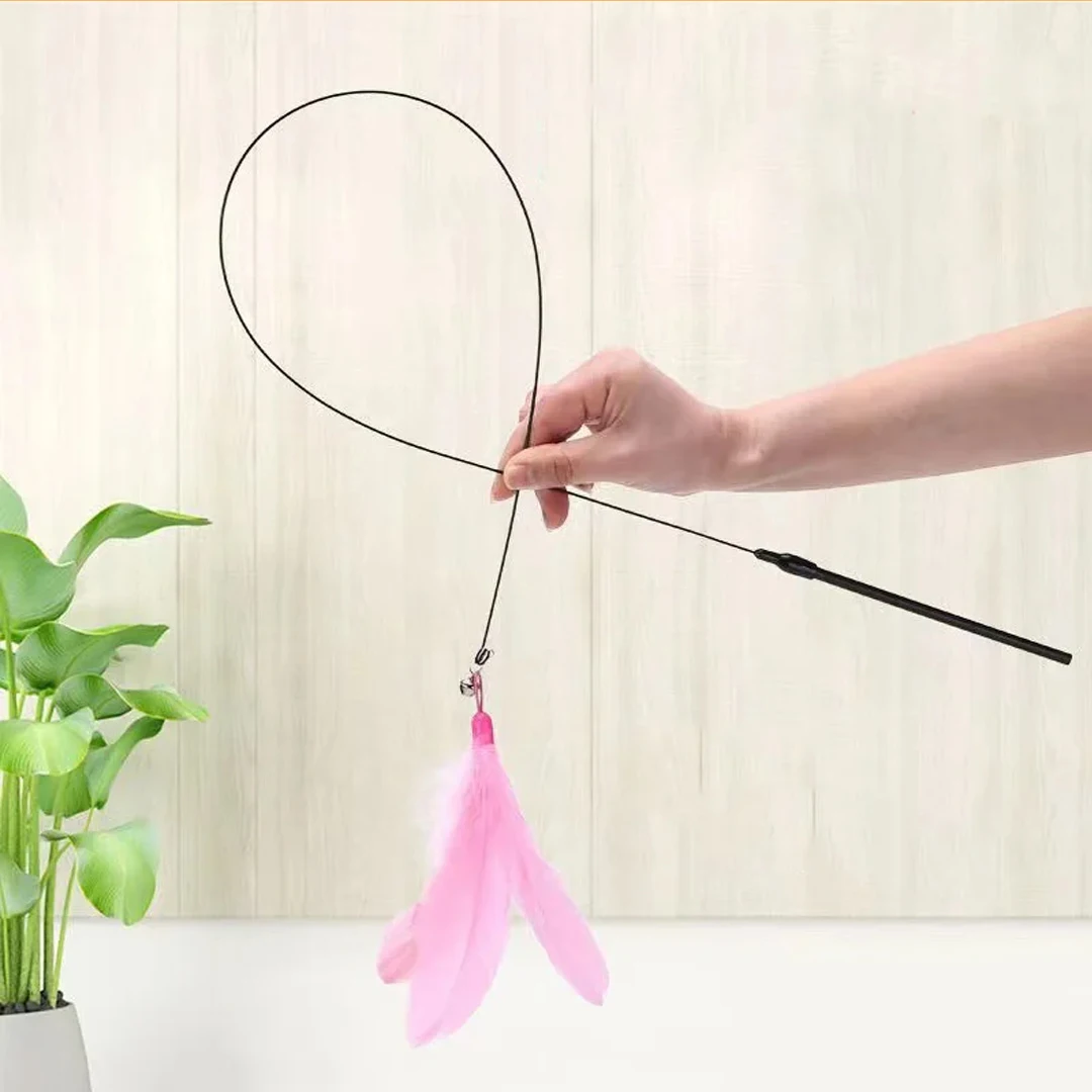 Title 4, Cat Feather Toys Teaser Feather Wand Interactiv...