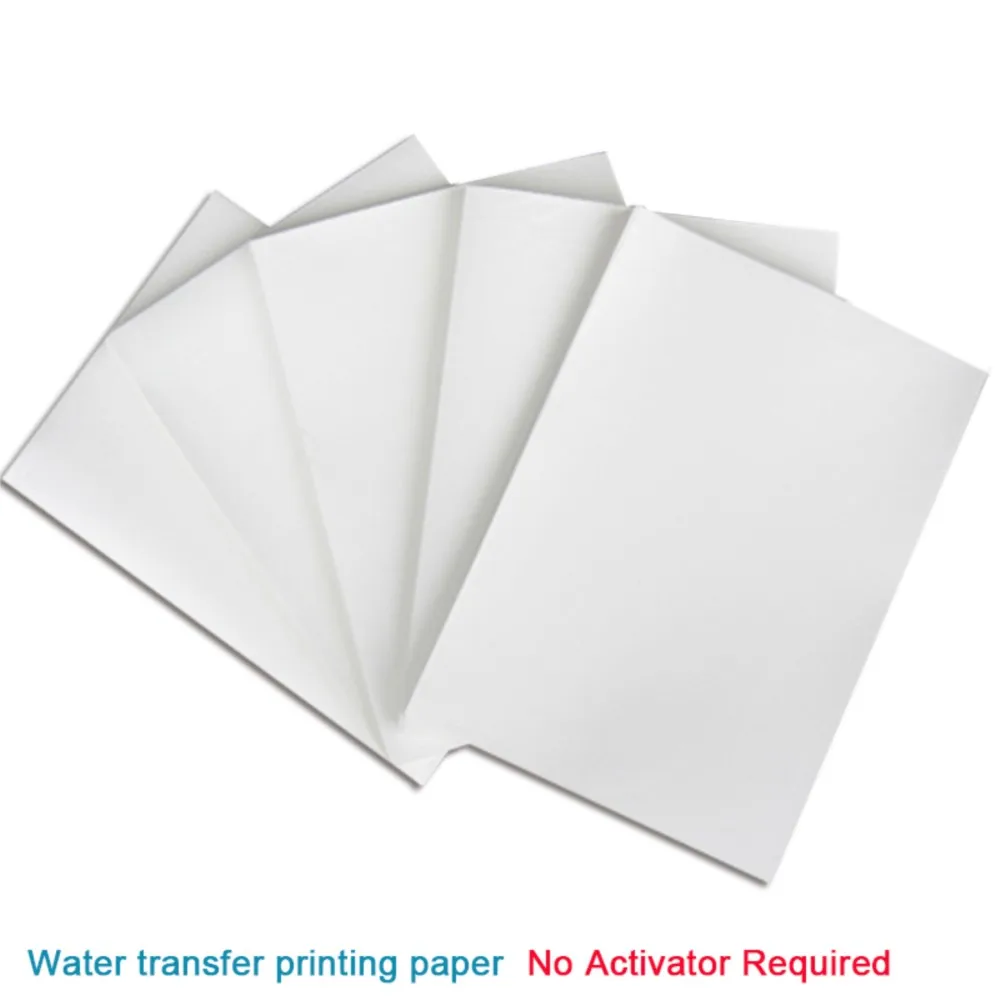 

Without Activator 20pcs/Lot A4 Size Water Transfer Paper Clear Waterslide DIY Decal Paper For Laser Printer