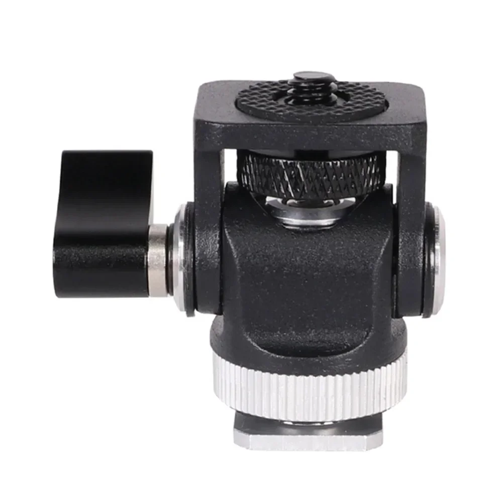 Camera Clamp Swivel Monitor Mount Mini Hot Shoe Base180 Degree Rotating Monitor Stand Flash Light Attachment For DSLR Camera