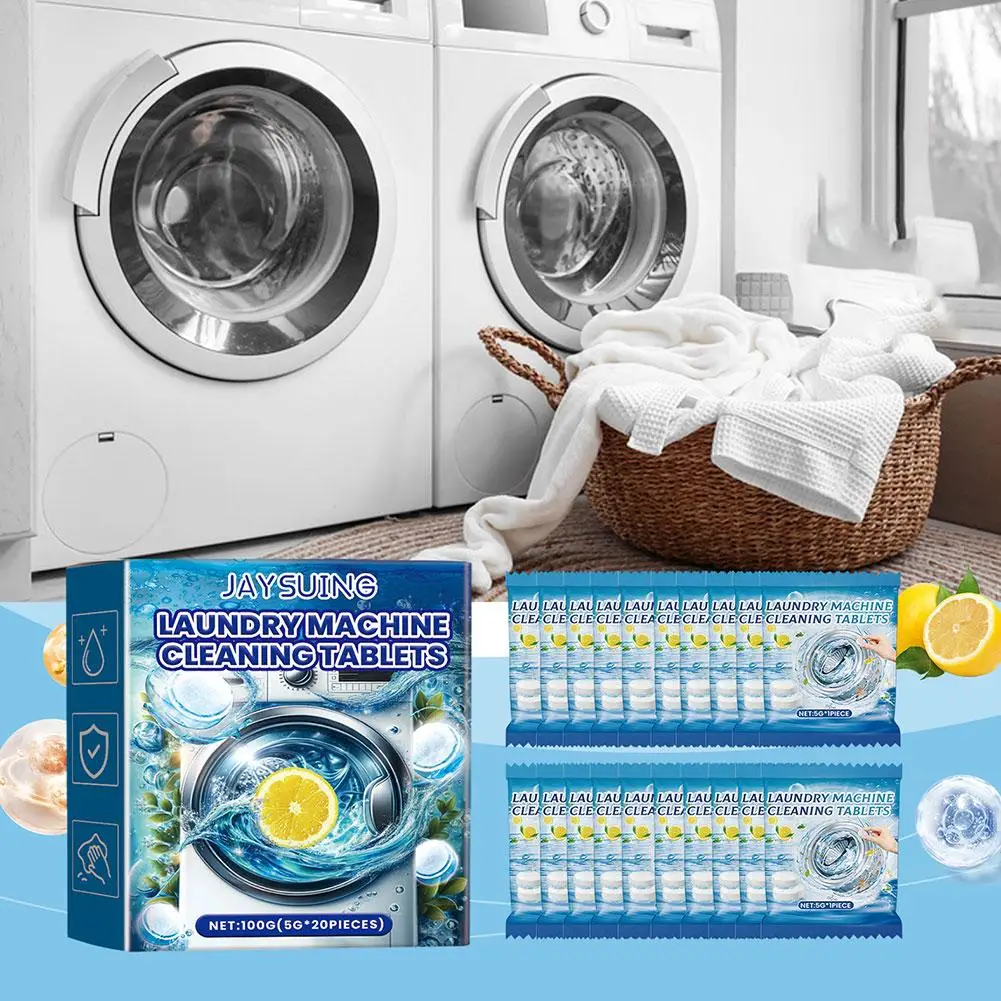 Washing Machine Cleaner Deep Cleaning Formulas Tablets For Front Top Load Washing Machines Contamination effervescent table F7I3