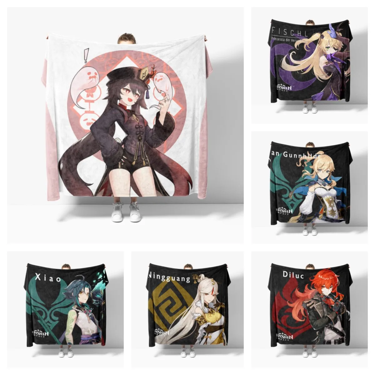 

genshin impact blankets soft flannel blankets breathable super warm bedding and travel blankets anime blankets customizable