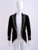 Kids Girls Boys Tuxedo Tailcoat Long Sleeve Ringmaster Circus Show Performance Costume Halloween Showman Cosplay Jacket Outfit 2