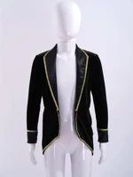 Kids Girls Boys Tuxedo Tailcoat Long Sleeve Ringmaster Circus Show Performance Costume Halloween Showman Cosplay Jacket Outfit 2