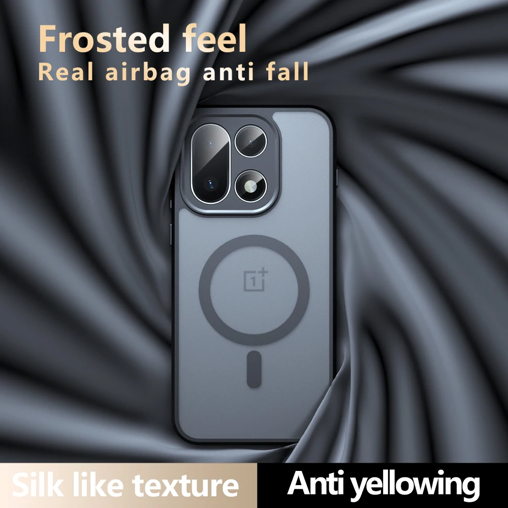 Matte Back Shockproof Silicone Case with MagSafe Magnetic Wireless Charging Compatibility