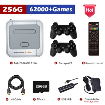 NUOVE console per videogiochi WiFi Super Console X Pro 4K HD TV per PS1/PSP/N64/DC con oltre 50000 giochi e controller wireless 2.4G