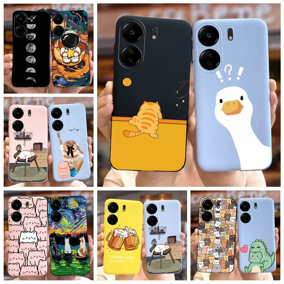 Чехол для Xiaomi Redmi 13C, 2023, милый модный чехол с рисунком для Xiaomi Poco C65 PocoC65, чехол для телефона Redmi 13C, мягкие чехлы, Coque