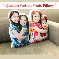 Personalized 3D Couple Lovers Portrait Family Photo Pillow,Customized Brother Sister Pillow,Custom Cat Shaped Pillows,Funny Gift 2