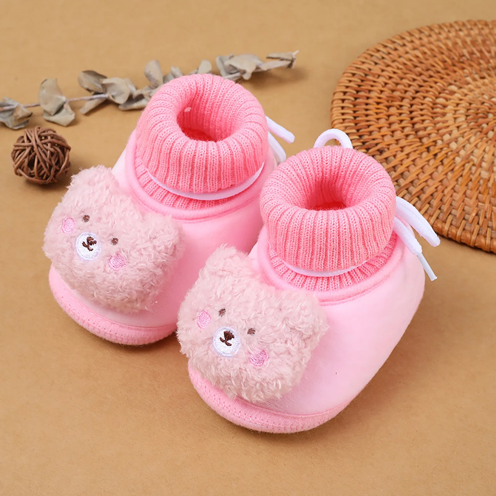 Baby Socks Shoes Girls Boys Warm Shoes Soft Booties Toddler Cute Comfortable Newborn Floor Sneaker Warming Cotton