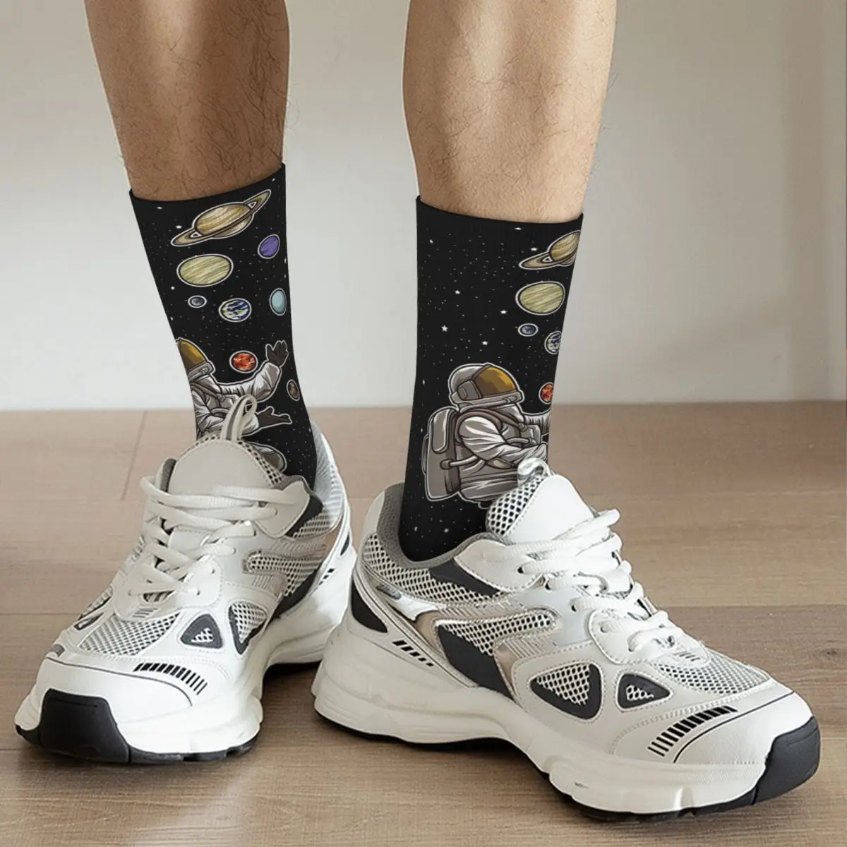 Astronaut Juggles Planets On A Unicycle Spaceman Adult Socks Unisex socks,men Socks women Socks