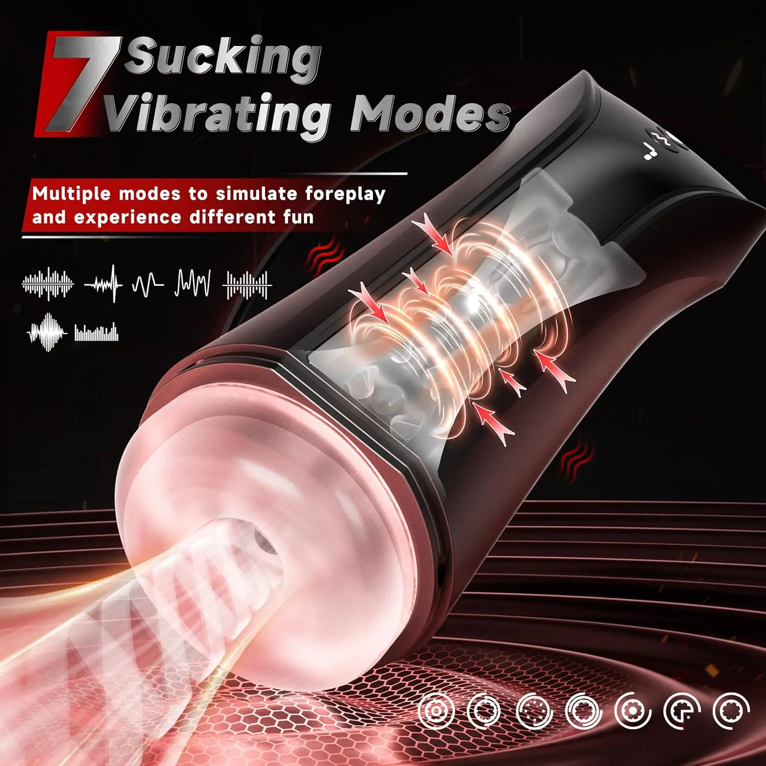 Male Masturbator Sex Toys Penis Pump Adult Toys Pocket Pussy 3D Male Stroker 7 Sucking Vibrating Heating Automatic Sex Machine sex toy male masturbation cup