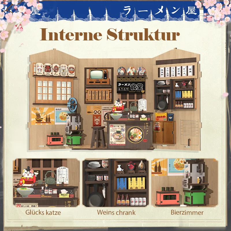 Original CUTEBEE Buchnischen-Set DIY Puppenhaus Bücherregal-Einsatz Tolles Geschenk für Kinder Morita-Ya Japanischer Stil DIY Miniatur-Spielzeug – Detail 7
