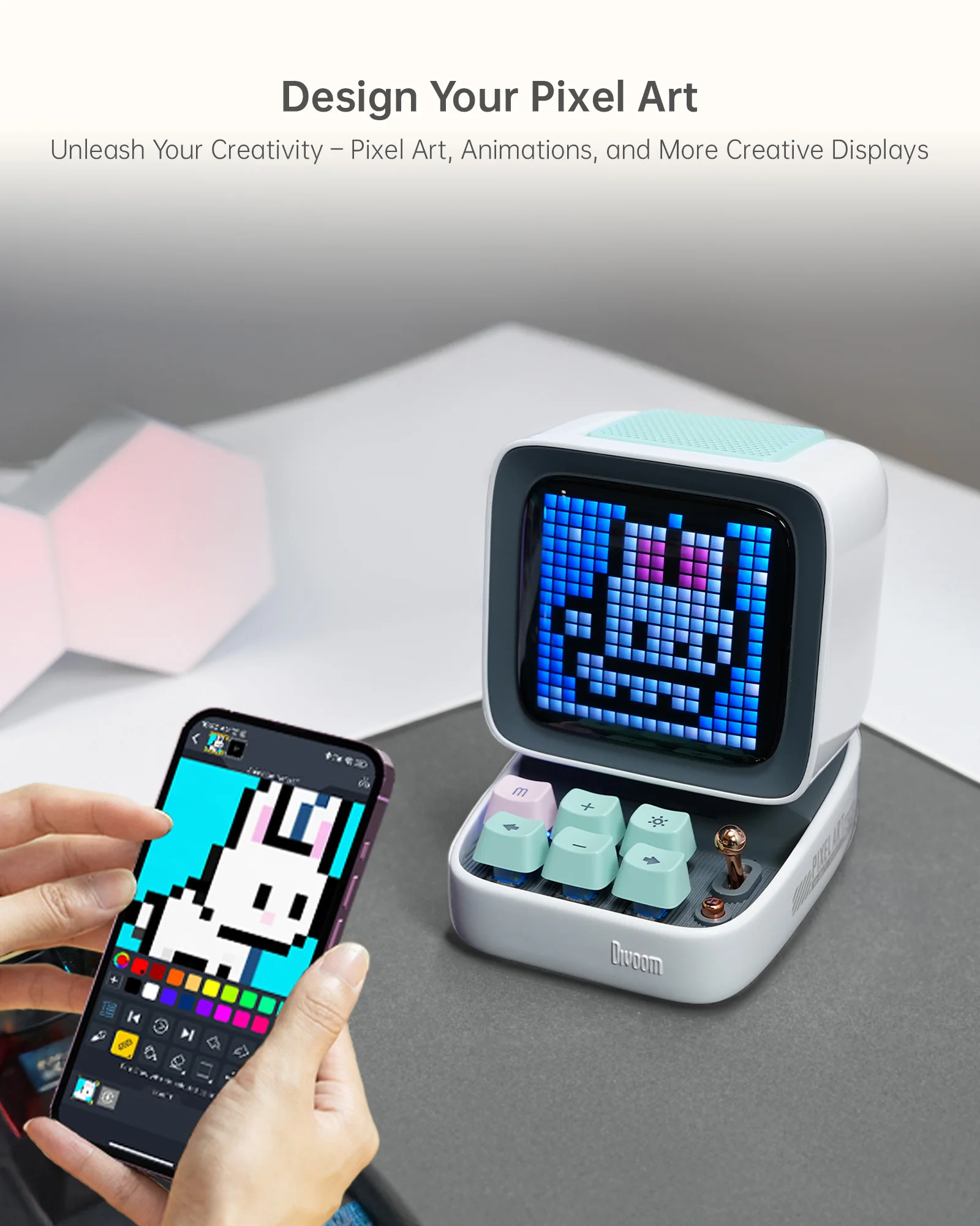 Divoom Ditoo-Pro Speaker Mini Retro Pixel Art Bluetooth Portable