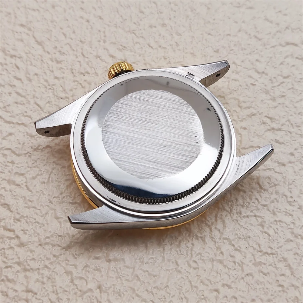 삼각대 36mm 12600 케이스 스틸 투스 베젤 HILEGU HL00101493 날짜 표시 케이스 호환 2824 2834 8200 무브먼트 방수 가스켓 없음 삼각대