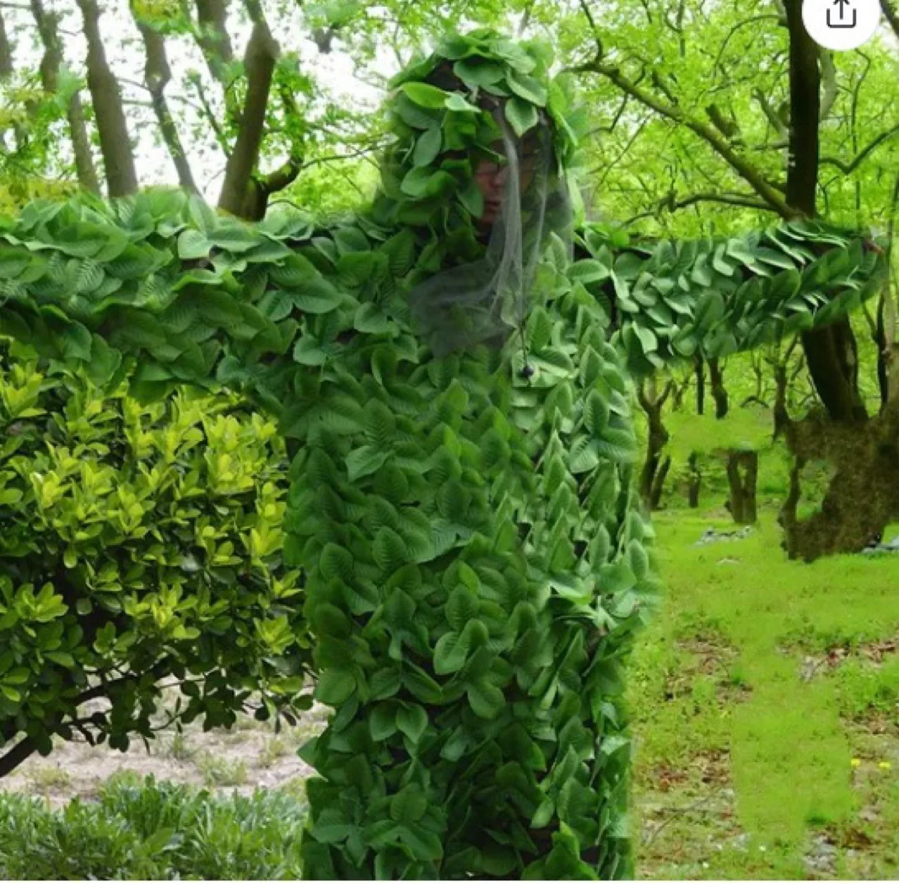 Adult 3D Green Leaves Camouflage Clothing Hunting Outfit Perform Theatrical Clothing Jungle Covert Hunting Gear