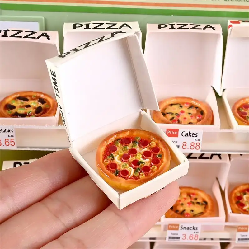 Cute 10PC Dollhouse Miniature Simulated Kitchen Food Toy Pizza Model Home Decor Kid Play Toy Micro Landscape Ornaments Gifts