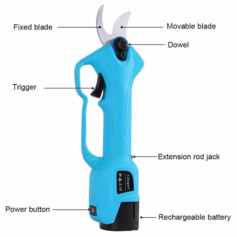 Electric Pruning Shears Pruner Maximum 2.5cm Cutting Diameter Gardening Efficient Trimmer Scissors Battery Rechargeable SC-8603