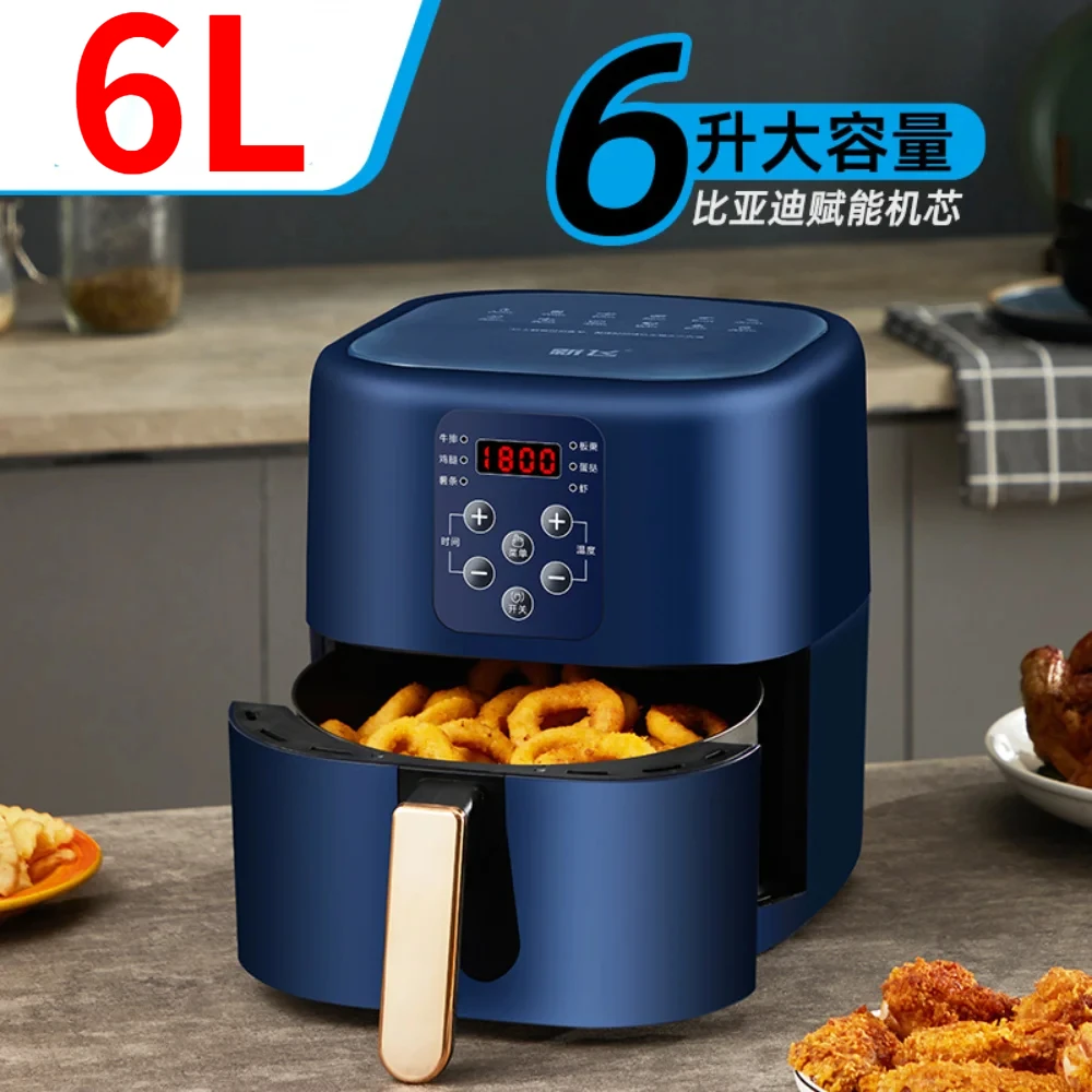 6L Smart Electric Air Fryers Large Capacity Automatic Household 