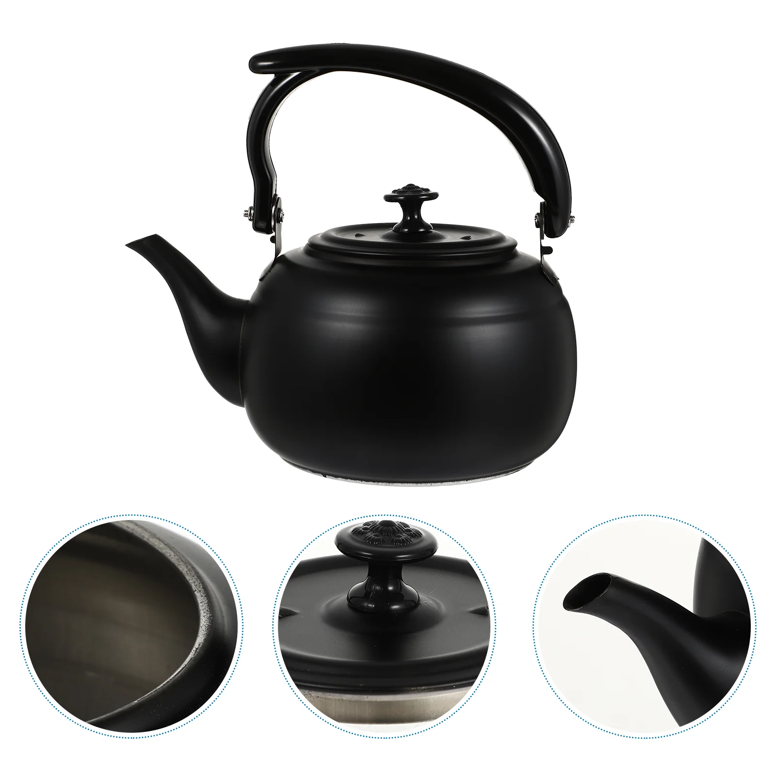 

Water Container Stainless Steel Teapot Kettle Alcohol Stovetop with Infuser Teakettle Coffee