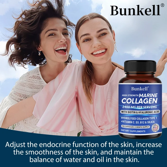 Collagen Capsules - with Biotin,Hyaluronic Acid,Support Joint Cartilage,Collagen Production and Calcium Absorption,Immune Health 4