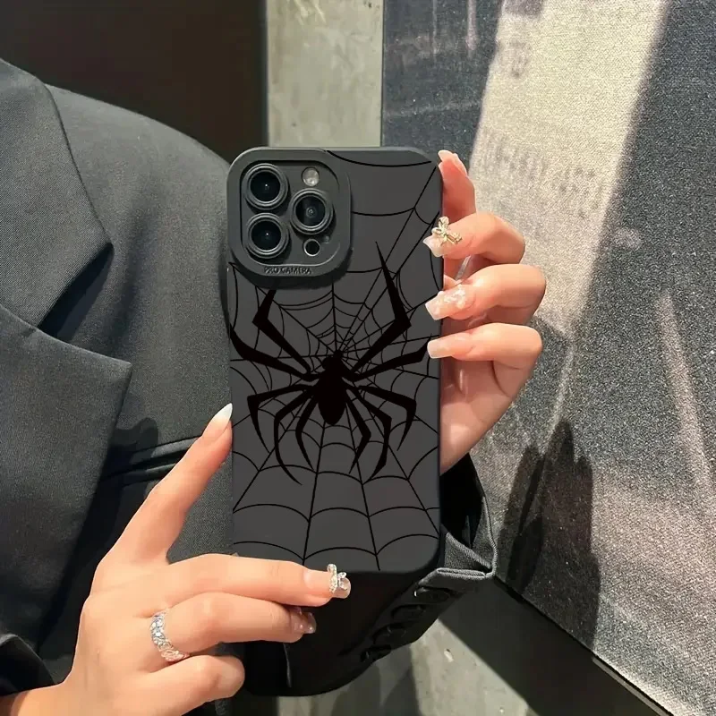 Shockproof Candy Soft Bumper Cover with Spider Web Design