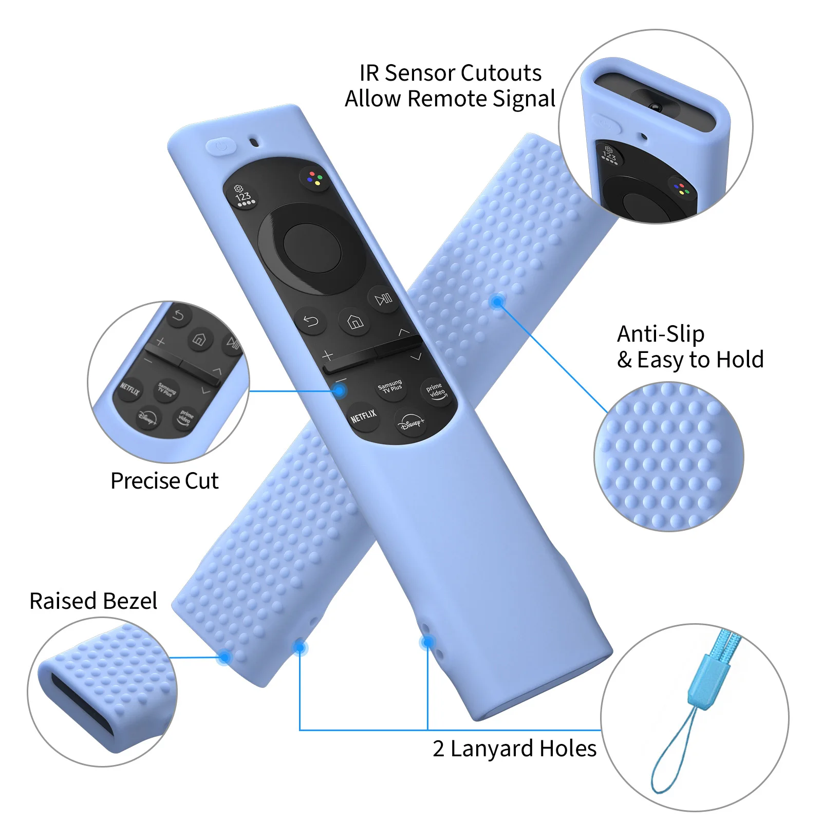 Silicone Remote Controller Cases Protective Covers for Smart TV Shockproof Remote Control Sleeve for Samsung BN59-01385A TM2180E