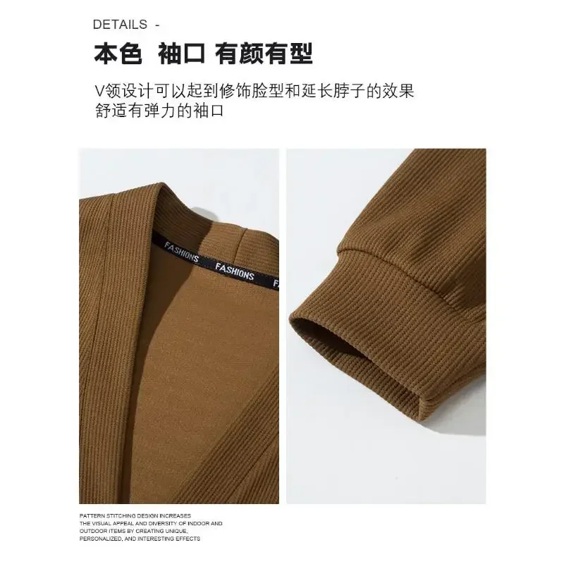 Plus Size Sweater Cardigan Men Knitted Tops 9XL 8XL 50-190kg Autumn Winter Solid Color Long Sleeve Sweater Big Size Men Clothing 6