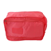  Portable Waterproof Nylon Shoes Zipper Storage Bag Easy Carrying Travel Clothes Pouch Pocket Packing Bag Travel Accessories 