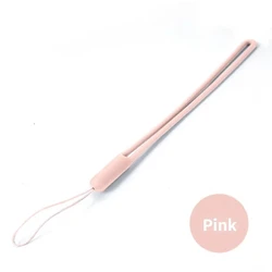 Silicone Wrist Strap Charms: Cute Lanyards - 5PCS (Pink)