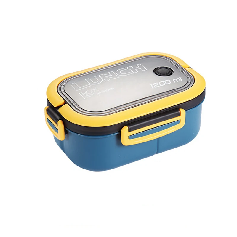 Contenitore Portatile Per Panini E Alimenti, A Prova Di Perdite, Impilabile, Con Clip Di Chiusura, Adatto A Microonde E Lavastoviglie, 2 Pezzi - 2