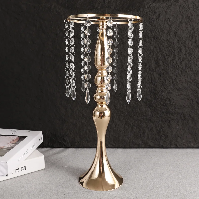 

Crystal mermaid road lead European modern wedding props venue layout props gold wrought iron road lead