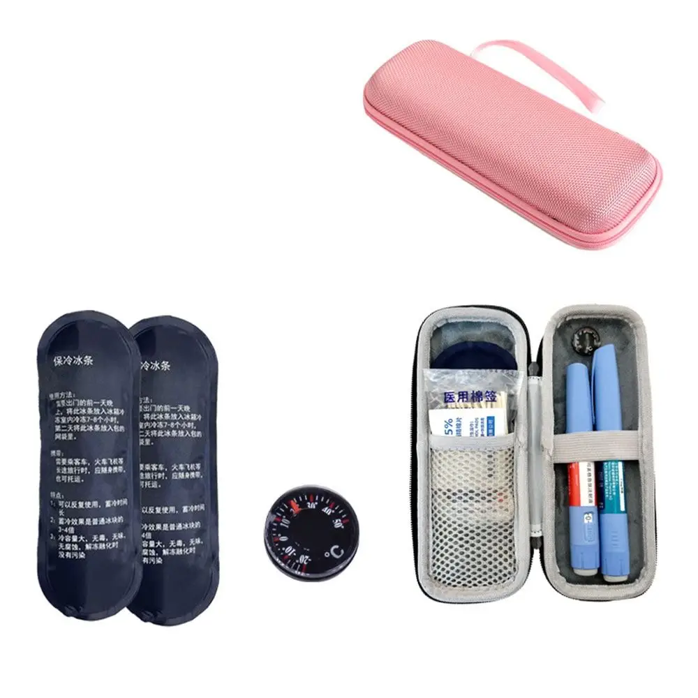 Compact Cold Gel Ice Pack Diabetic Insulin Cooling Travel Case Organizer