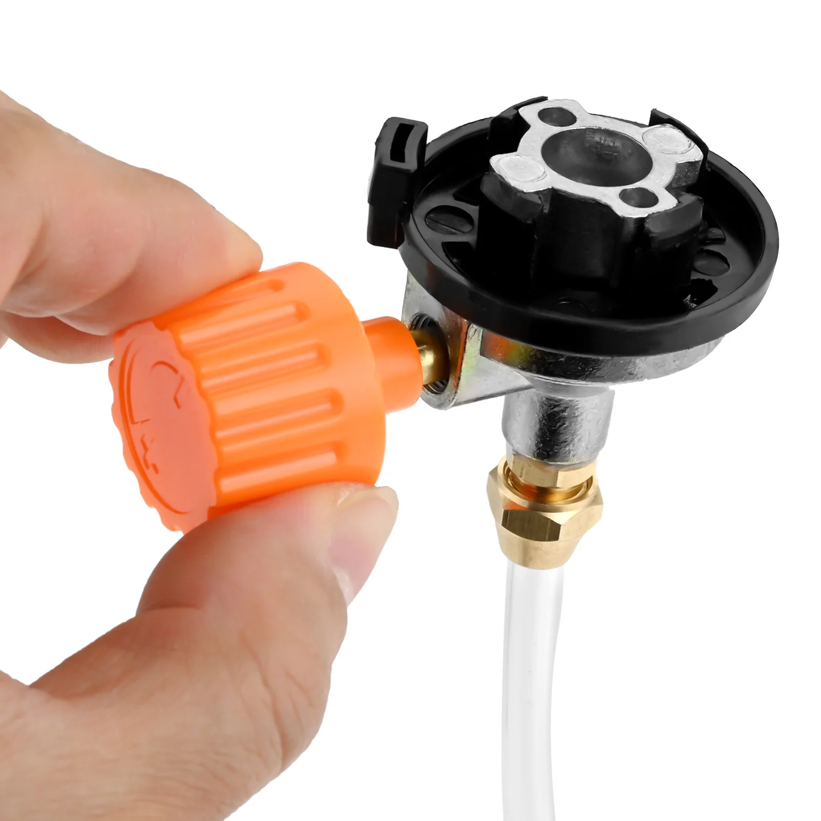 1set Liquefied Gas Connector 60cm Hose CB Can Adapter to connect Gas Tank Inflate CB can Copper Hand Wheel Switch Valve Camping