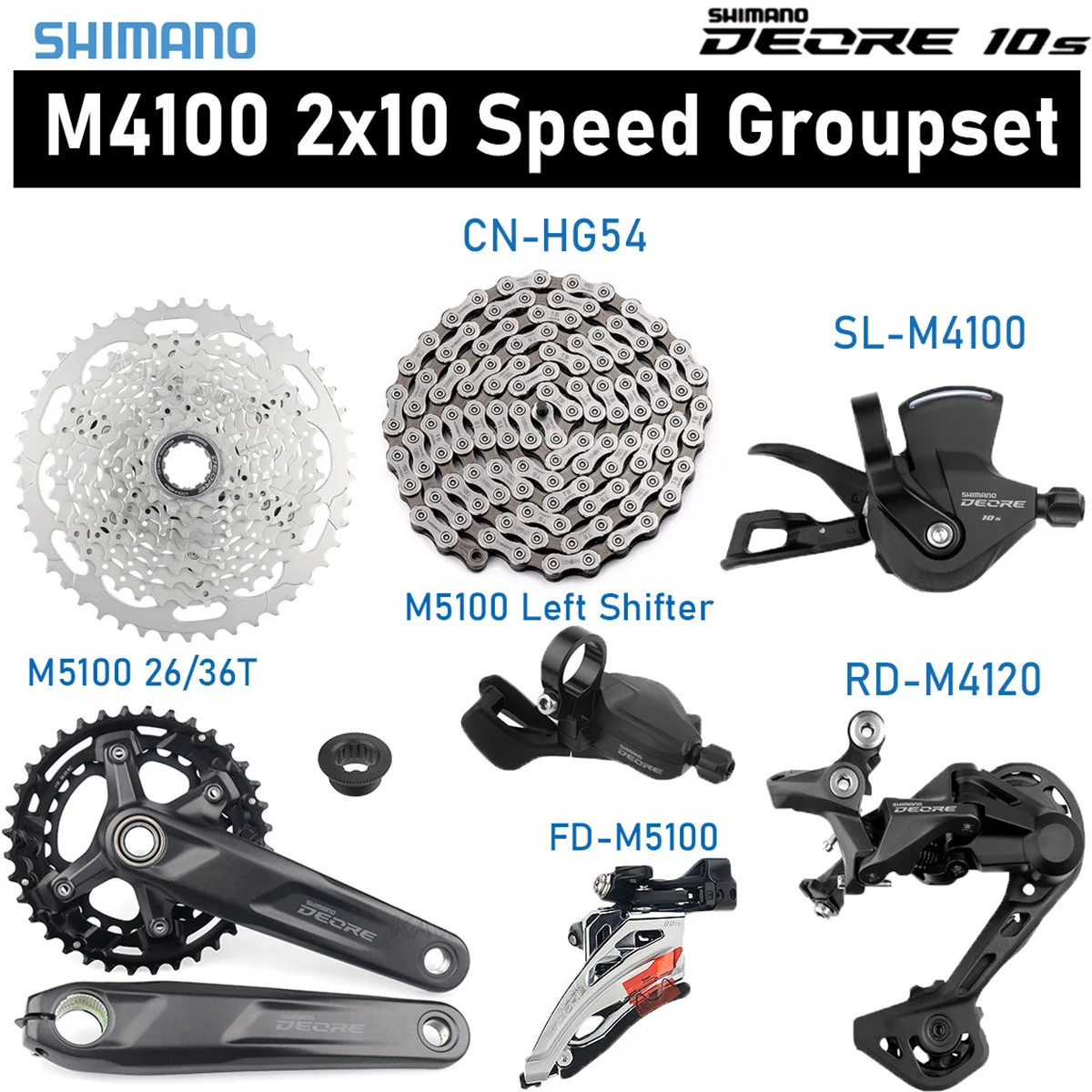 Muc Off Shimano Deore M6000 MTB Mountain Bike 1X10 Speed Groupset