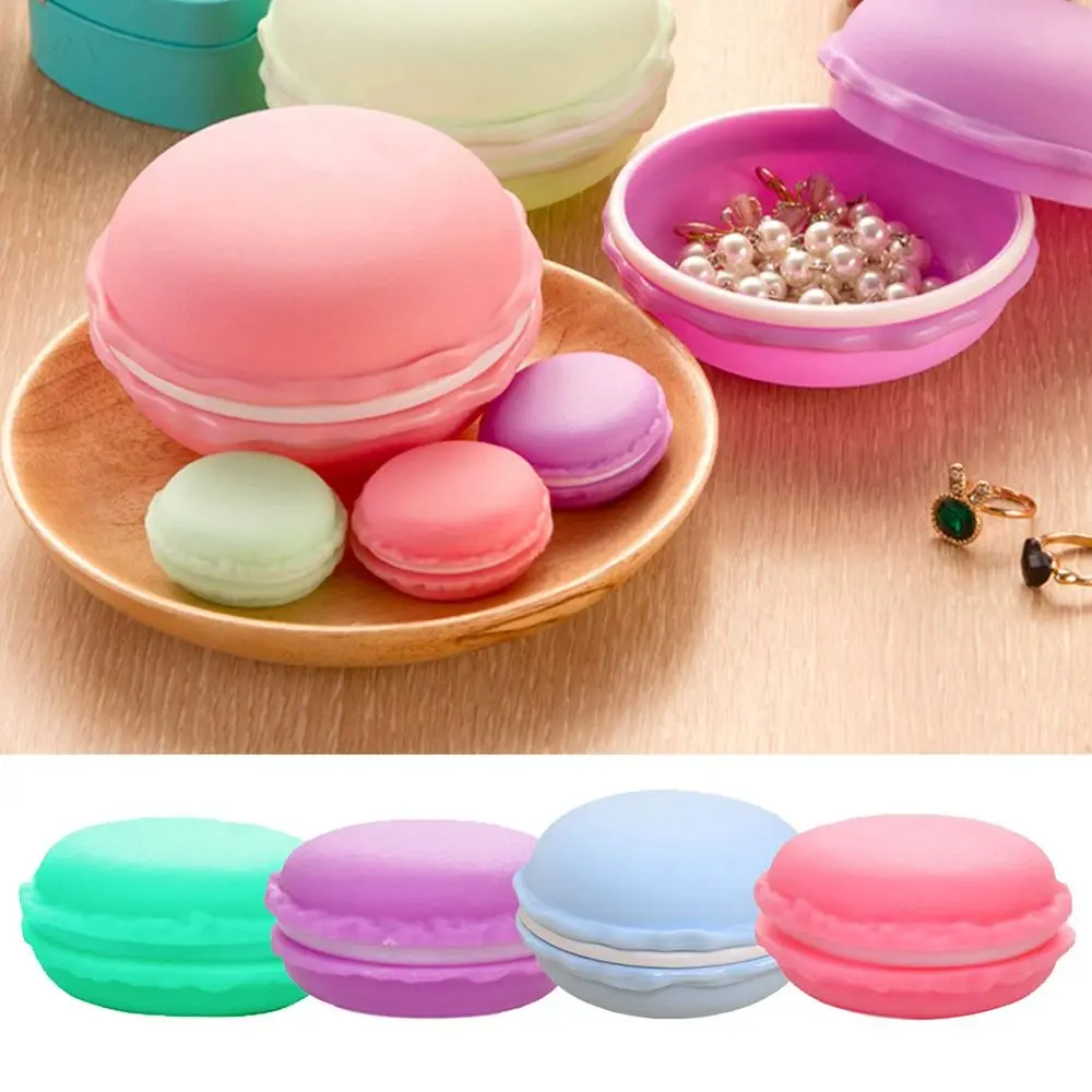 Portable Candy Color Macaron Jewelry Box Moisture-proof Round Mini Storage Box Dust-proof Cute Medicine Travel Tool