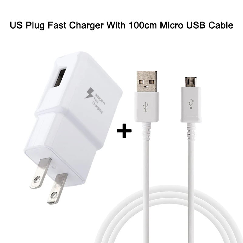 Fast charge 18w Original 9V 1.67A Fast Adaptive Charger Quick Charge Micro USB TYPE-C Cable For Samsung Galaxy Note 4 5 S4 S6 S7 S8 A3 A5 A7 A9 usb c 61w Chargers