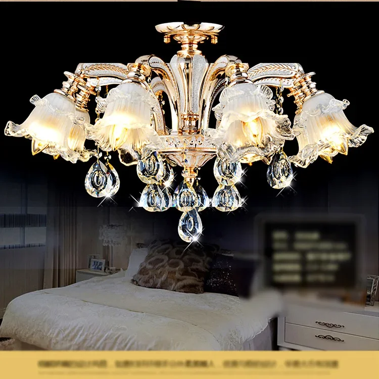 

Gold crystal chandelier k9 led crystal chandelier for dining room lustres para sala de jantar lustre de cristal teto
