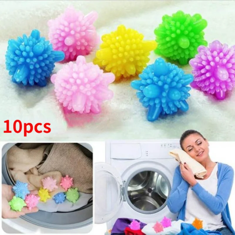 Delysia King 10pcs Multicolor Decontamination Laundry Ball Antitangle