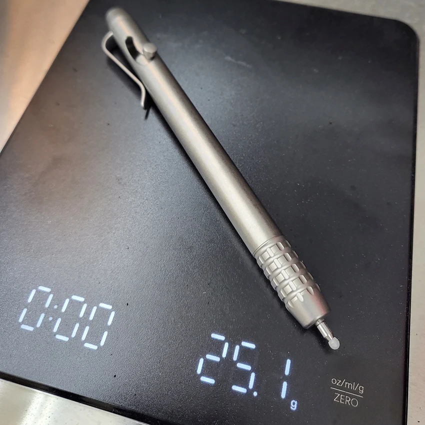 

1 Piece Bolt press type all-pure titanium alloy writing pen Schneider G2 refill Ti2