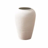 Home Minimalist Ceramic Vase, Countertop Solid Color Creative Japanese Dried Flowers Hydroponic Vase Ornament 2