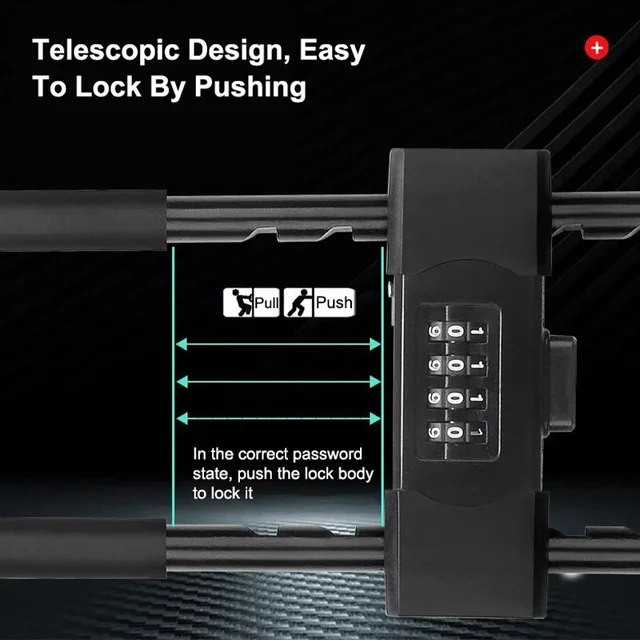 Combination Lock Padlock Glass Door Waterproof Rust Door Lock Anti-Theft Alloy Steel Passwordlock for Home Multifunction 35-42Cm 5