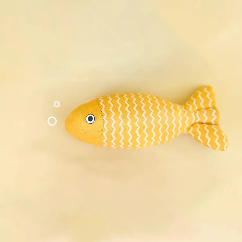 Cat Fish Toy Cat Scratcher Catnip Toy Interactive Simulation Fish Cat Mint Fidget Toys Stuffed Playing Toy For Cat Kitten Hot Sale 2025