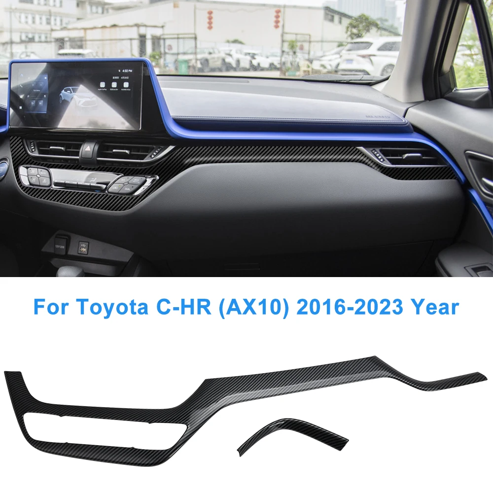 

Car Center Console Dashboard Panel Trim For Toyota C-HR CHR AX10 2016 - 2020 2021 Central Control Sticker Cover Frame Decoration