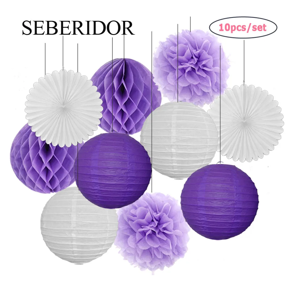 Violet paper lantern, Round Paper lanterns