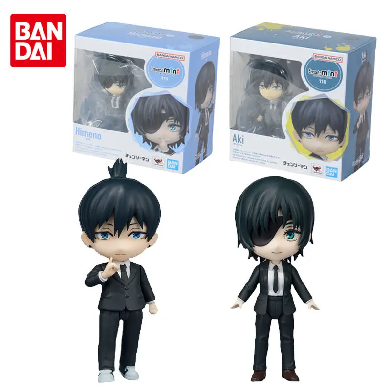 

9CM Bandai Original Figuarts Mini Chainsaw Man Anime Figures Hayakawa Aki Himeno Kawaii Cute Action Figure Dolls Toys for Kids