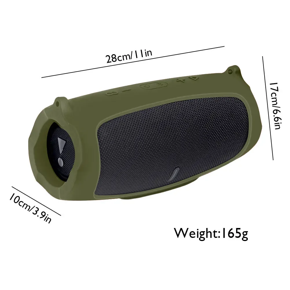 Newest Bluetooth Speaker Case Soft Silicone Cover Skin With Strap Carabiner for JBL Charge 5 Wireless Bluetooth Speaker Bag